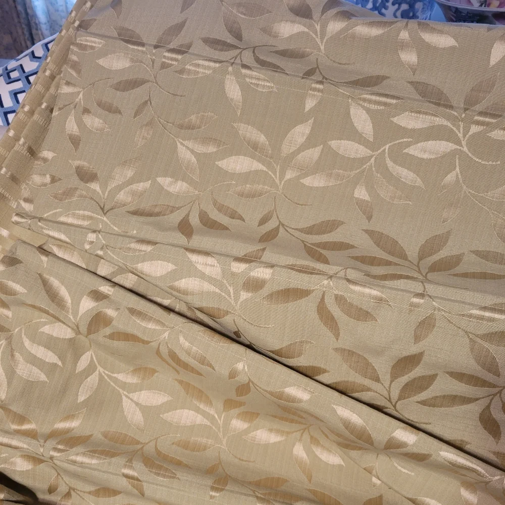 1 ROMAN SHADE FABRIC REPLACEMENT Sage green gold Leaf NO MOUNTING KIT - …